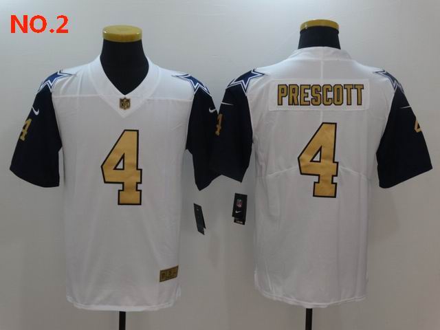 Men's Dallas Cowboys #4 Dak Prescott Jerseys NO.2;